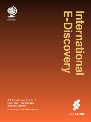 cover image of International E-Discovery
